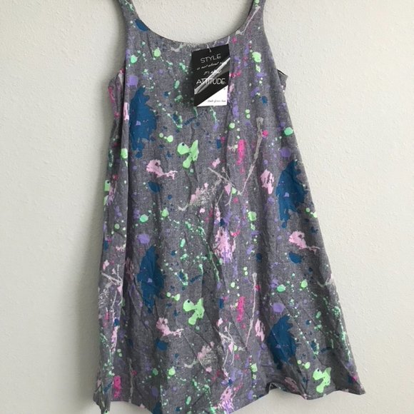 Attitudes by Renee Washed Cotton Jersey Tennis Romper - Dove (sz Small) a509497 - Picture 1 of 4